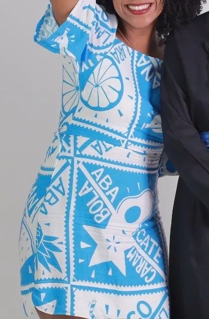 Vestido Azul e branco  - Foto 3