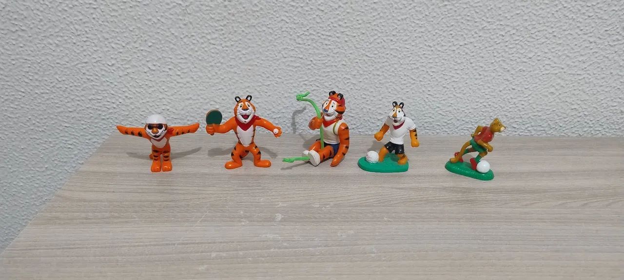 Lote 5 bonecos antigos Sucrilhos Kellogg's