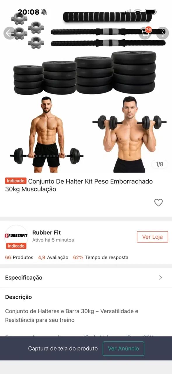 Kit musculação 