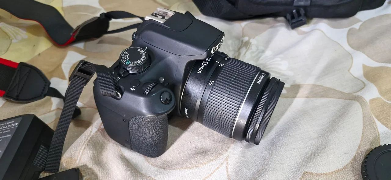 Camera Canon T5 Lente 18-55mm 2 Baterias Carregador e Bolsa troca impressora 3d