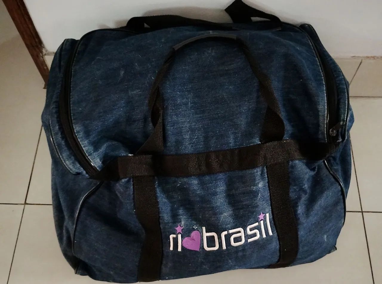 Bolsa mala de viagem jeans  - Foto 4