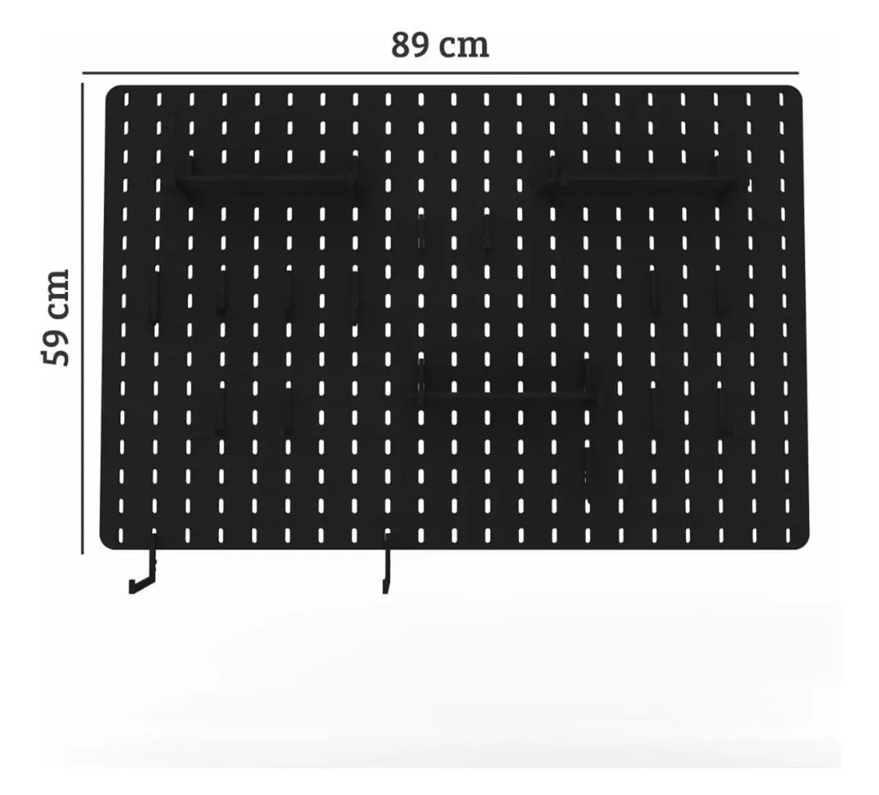 Pegboard MDF setup gamer Preto com branco Novo  - Foto 2