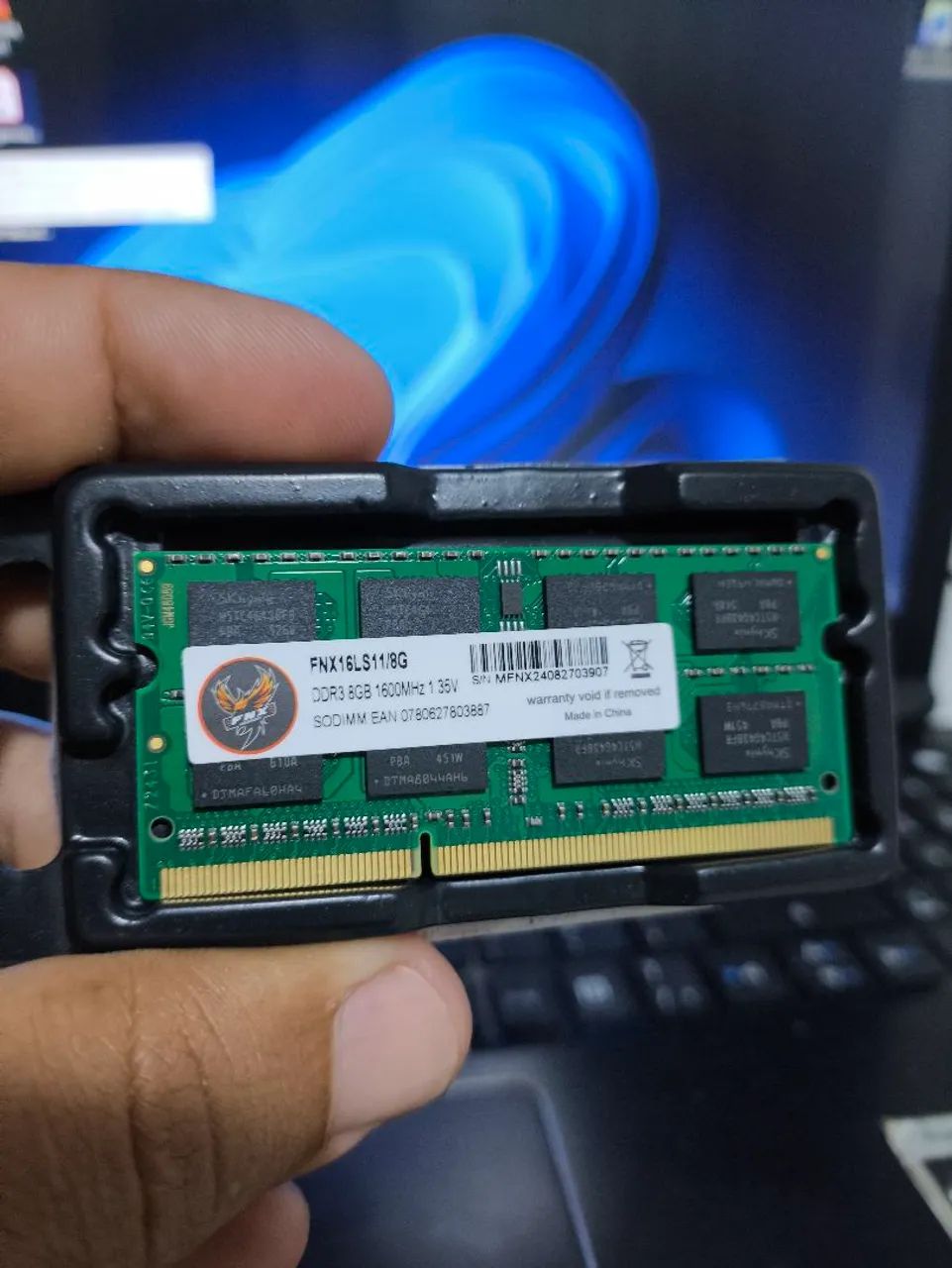 Memória Notebook DDR3 8GB 1600MHz Nova