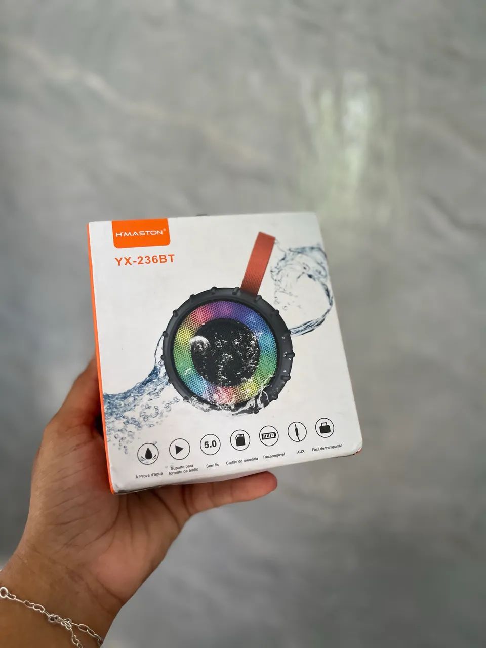 Caixa de som Bluetooth com Led - ENTREGA A DOMICÍLIO 