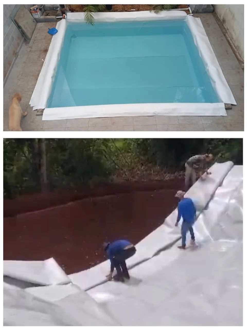 Manta PVC 900 micras Branca p/ Lagos Ornamentais, Praia Artificial, Tanques 5 x 2,70