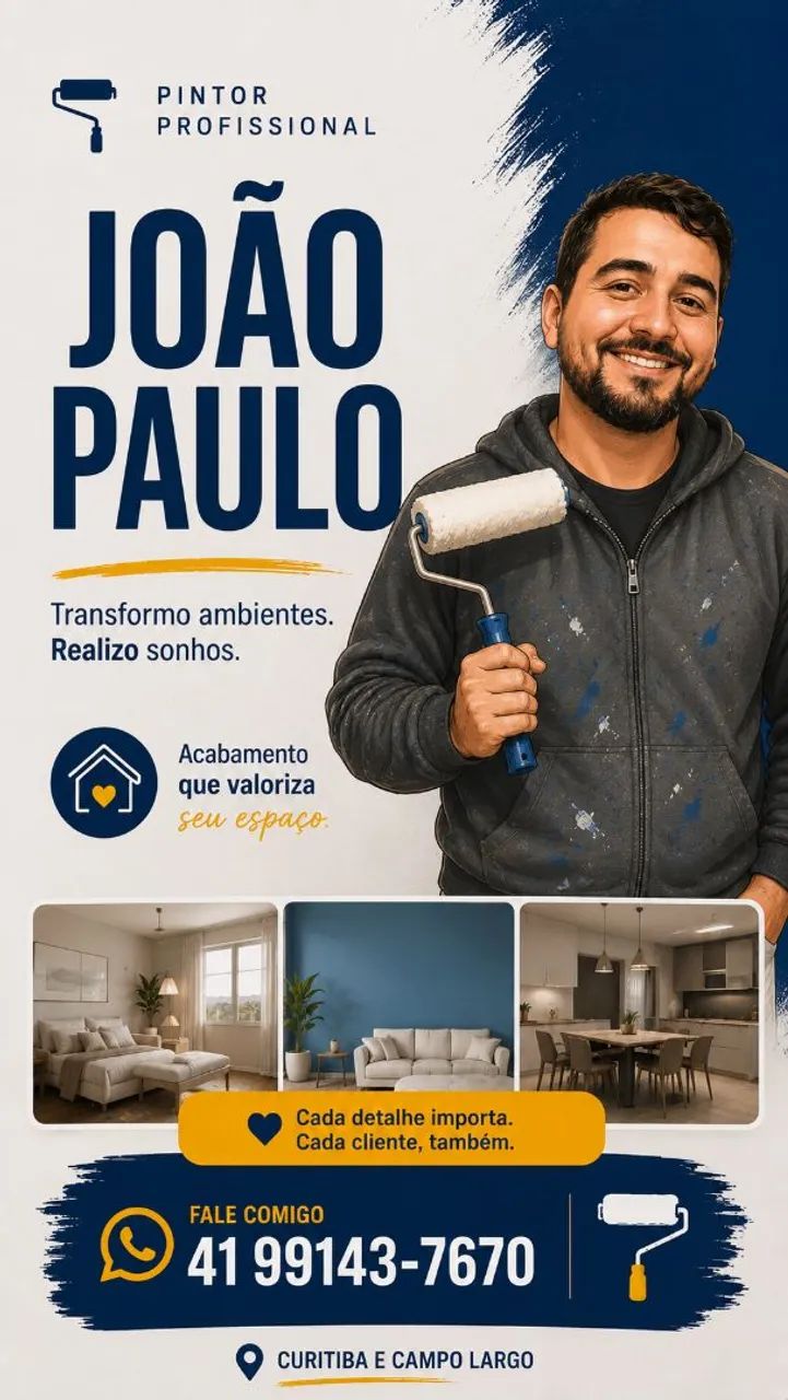 Pintura de ambientes externo e interno