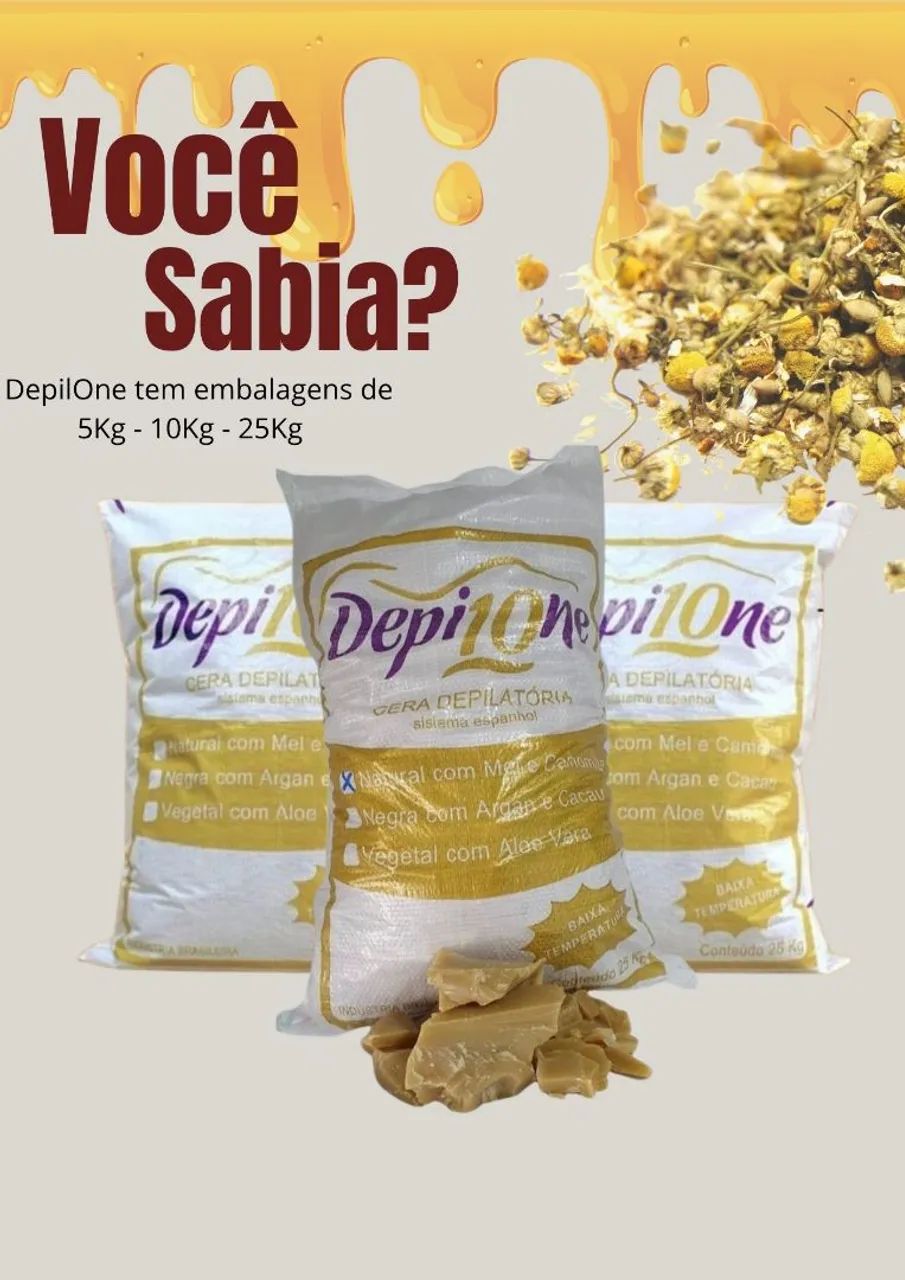Cera Depilatoria DepilOne *Natural com Mel e Camomila* 5KG