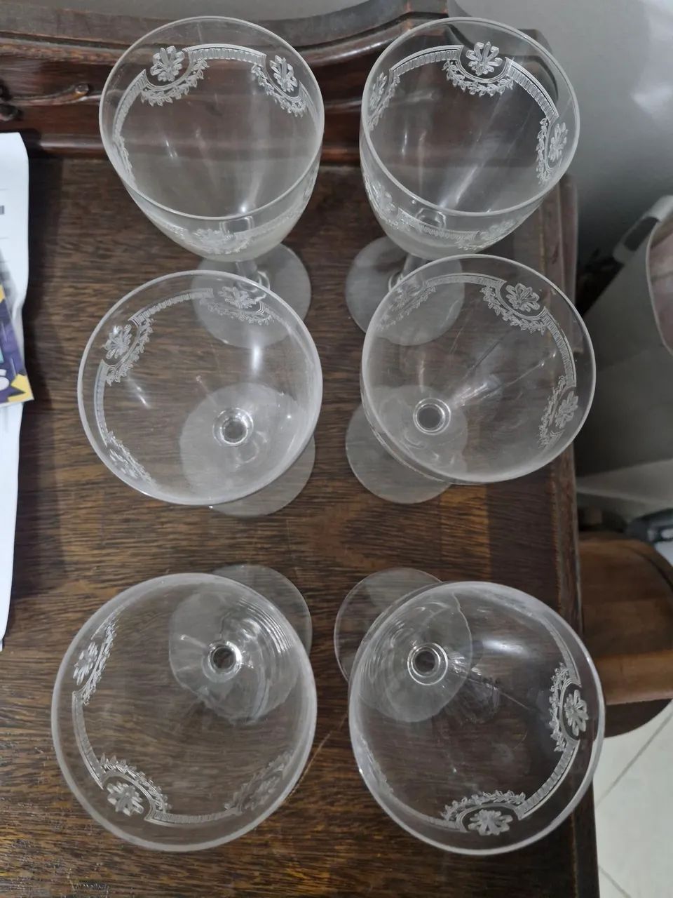 Conjunto de copos de cristal para vinho  - Foto 2