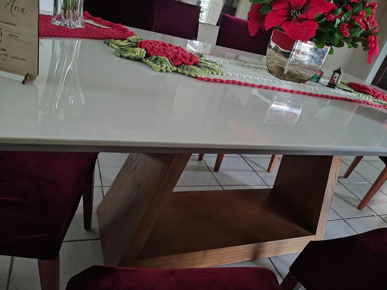 Mesa jantar 1 m x 2 m
