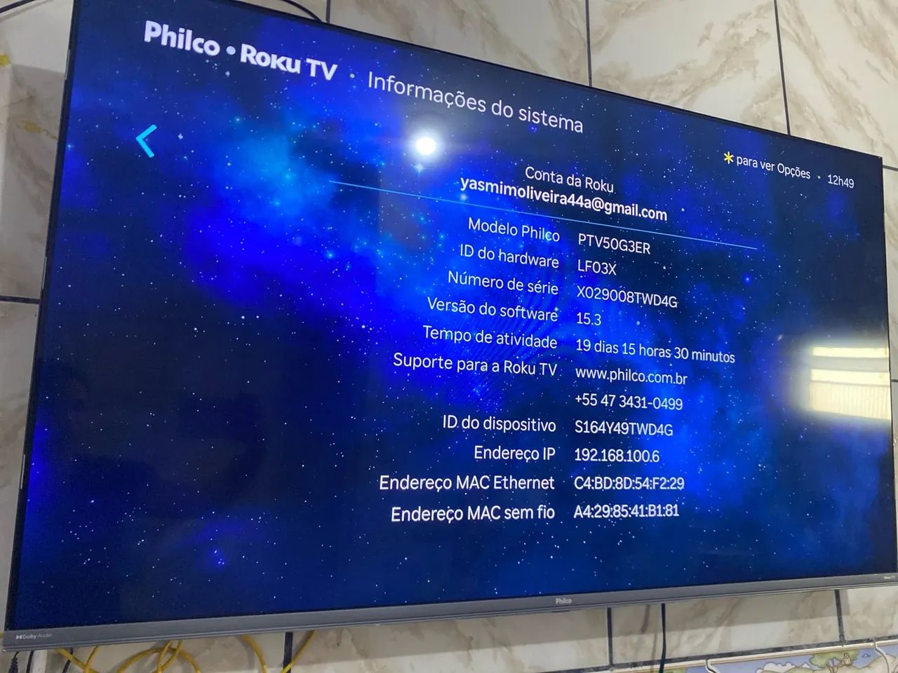 Vende - Se Tv Philco / Roku Nova, um ano de compra, 50 polegadas *94  - Foto 3