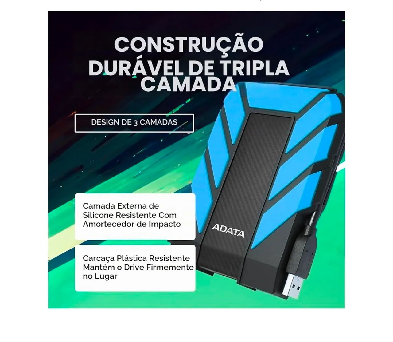HD Externo Adata HD710 Pro 2TB Lacrado com NF e Garantia - Foto 4