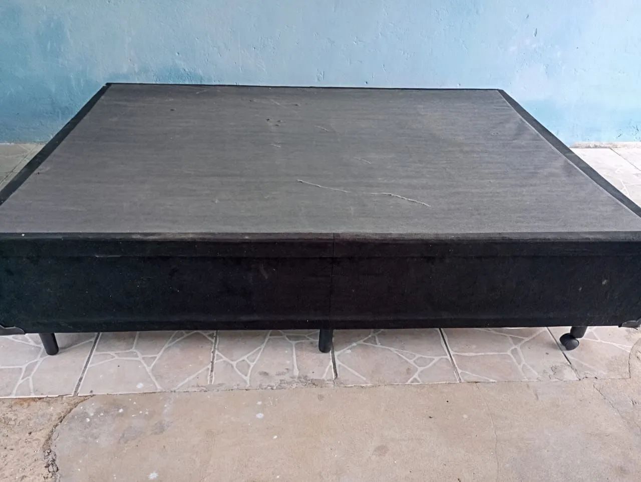 box de casal tamanho padrão de veludo 