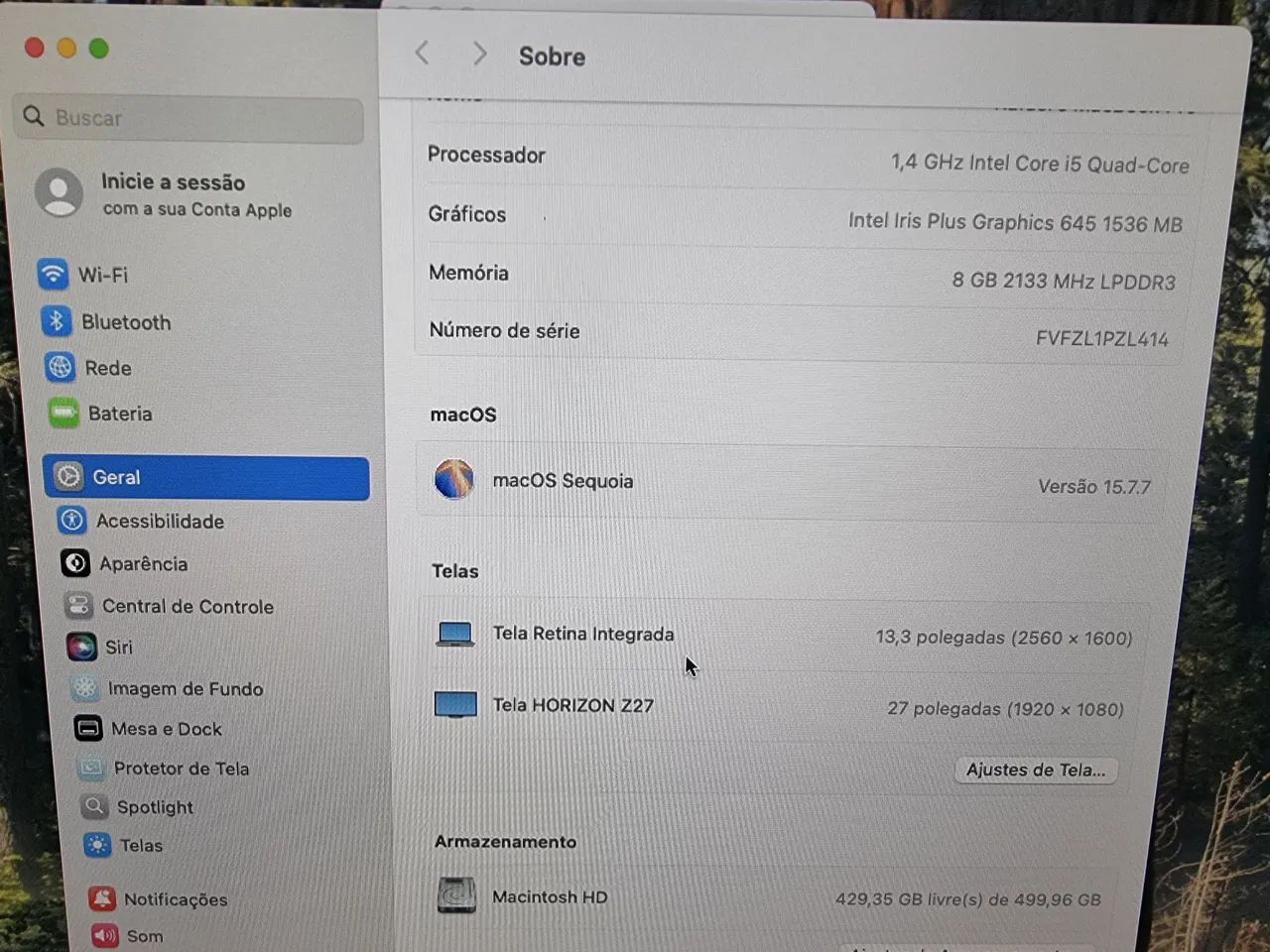 MACBOOK PRO A2159 2019 CORE I5 COM TELA QUEBRADA  - Foto 5