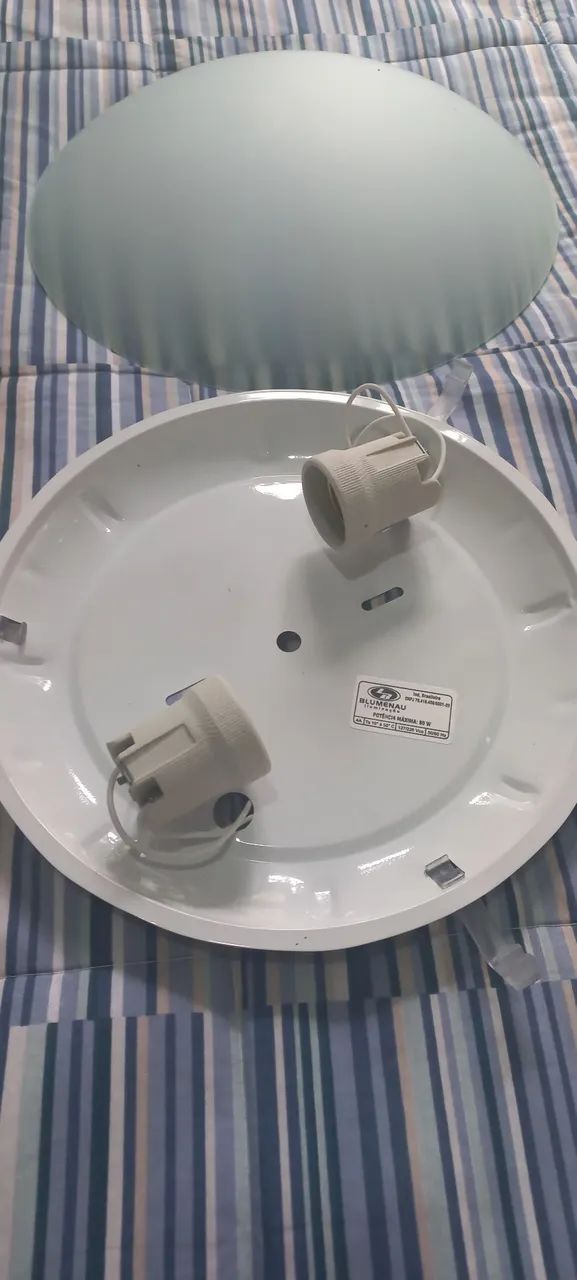 Par Luminaria teto 2 lâmpadas  - Foto 4