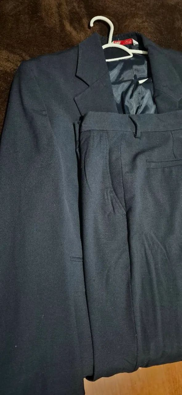 Terno Zara Azul-Marinho com Lã | Conjunto Completo - Foto 5