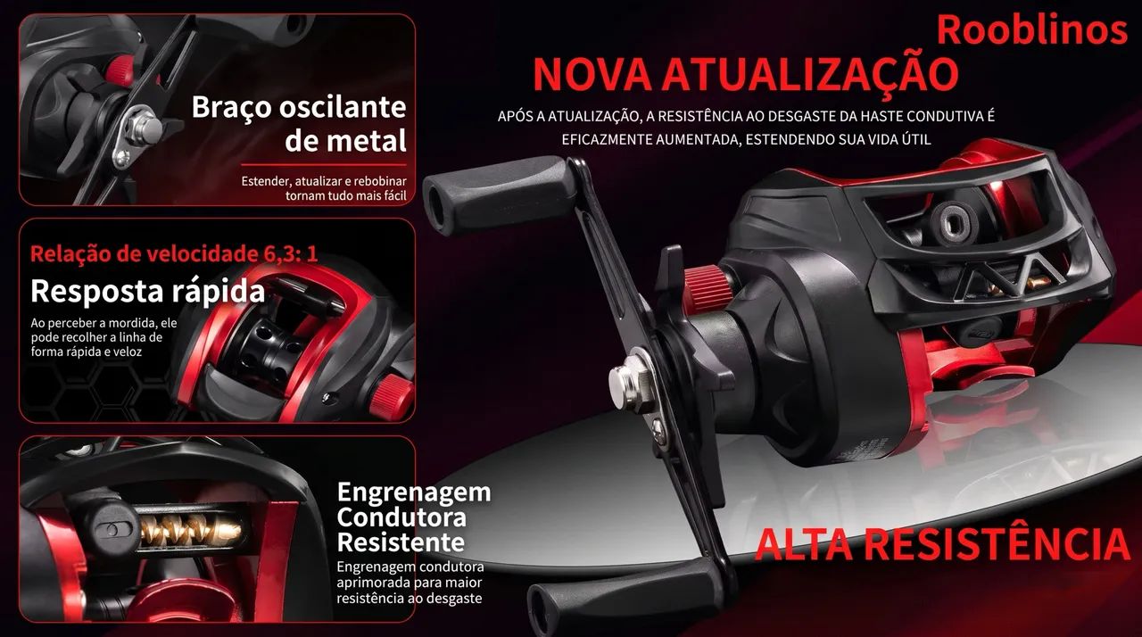 Carretilha Rooblinos BR ? Mão Esquerda | Drag 8kg