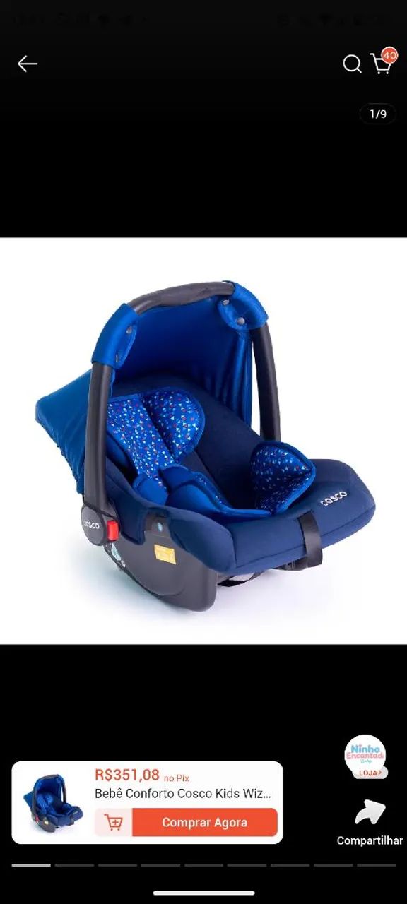 Bebê conforto cosco menino