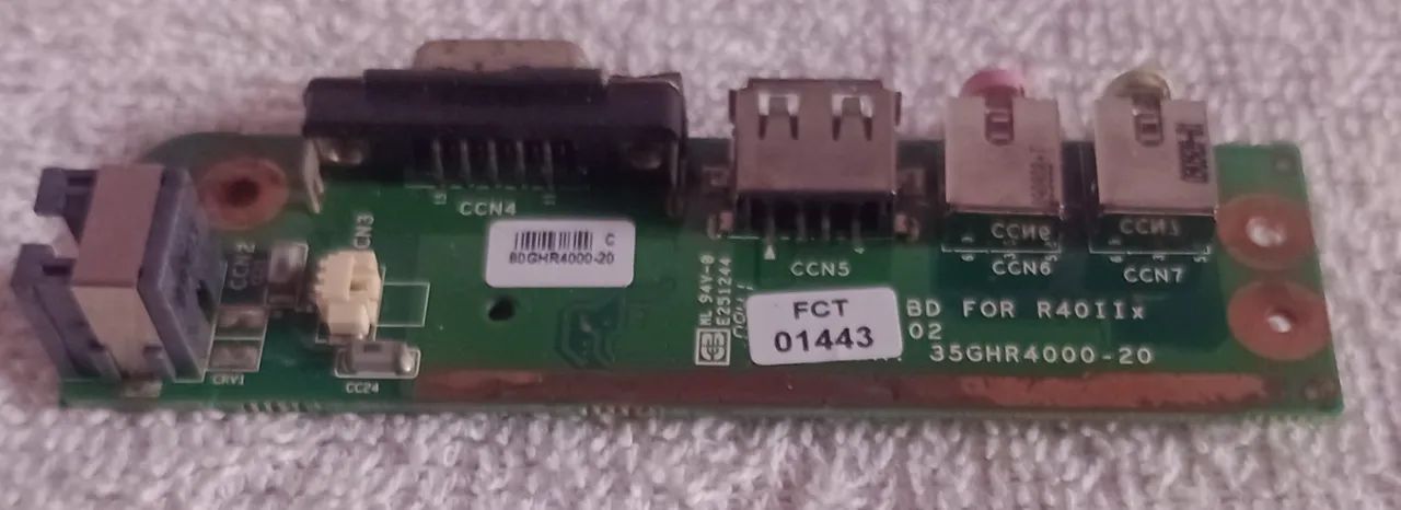 placa de audio , usb ,rj45 e vganotebook sti 1412 - Foto 2