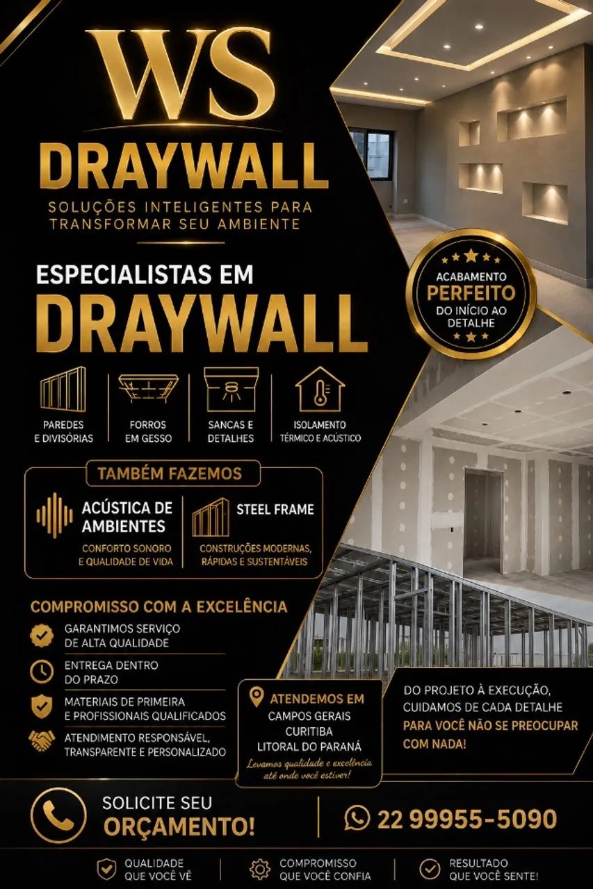 WS DRYWALL ? SOLUÇÕES QUE TRANSFORMAM SEU AMBIENTE