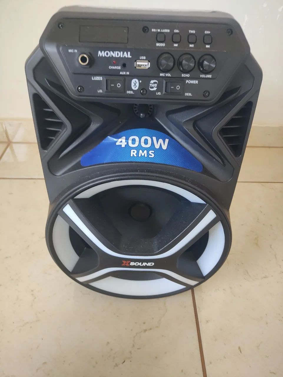 Caixa som residência moldial bivolt 400rms 