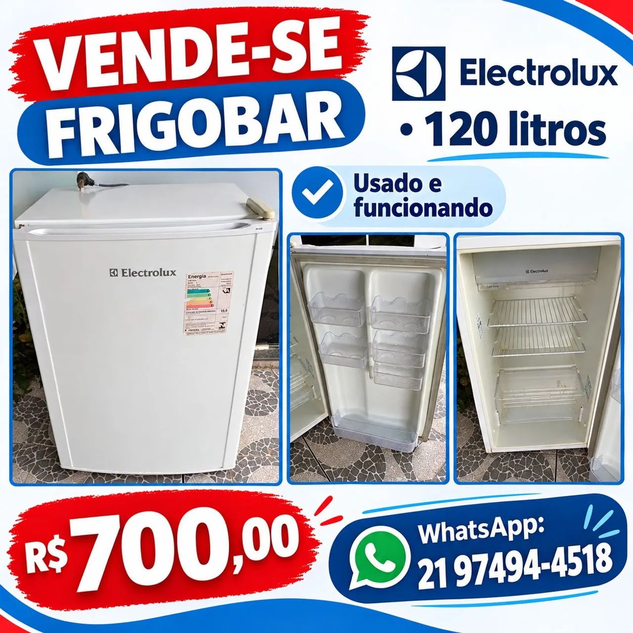 Frigobar Electrolux usado
