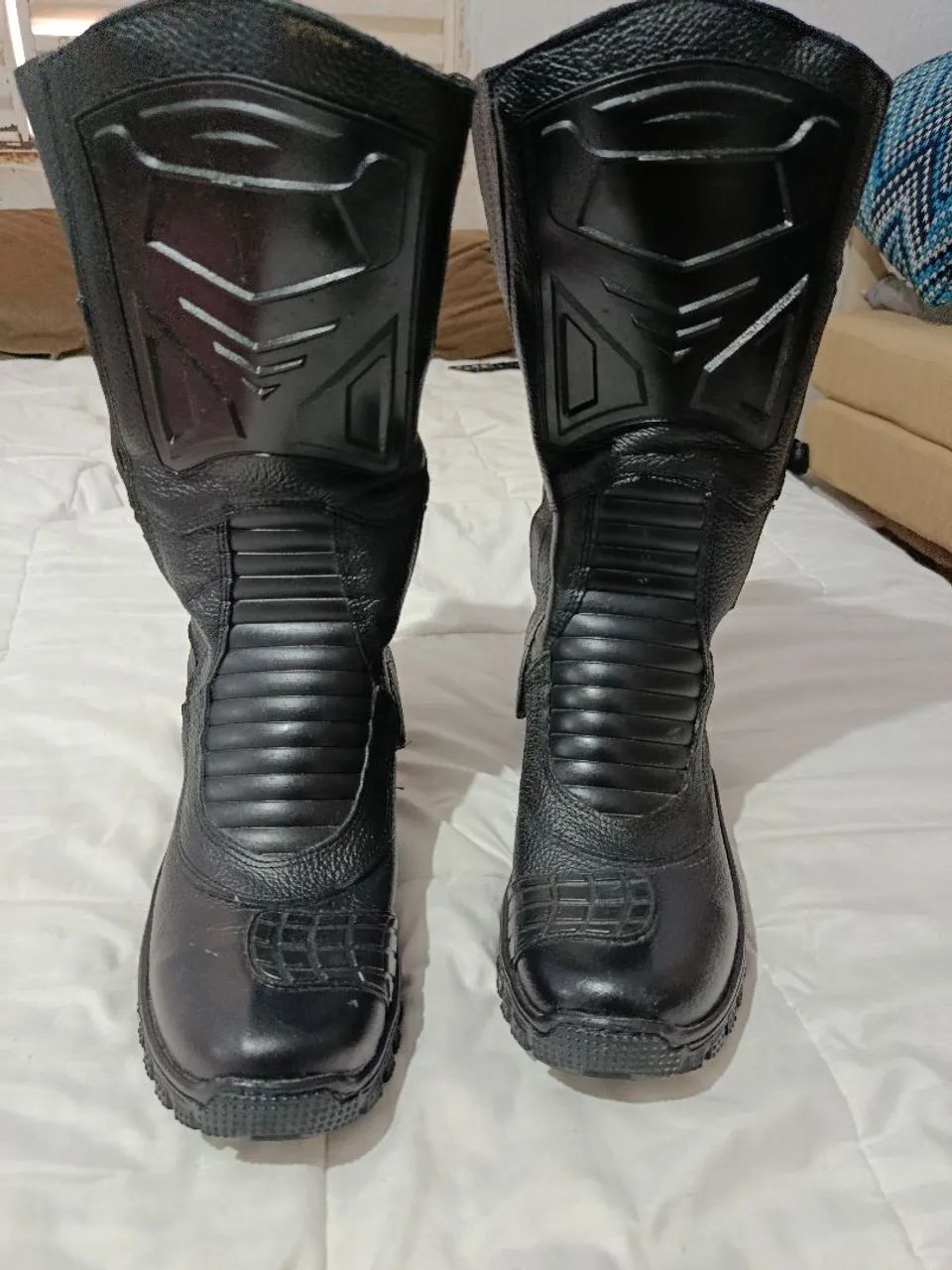 Bota de couro refletiva 