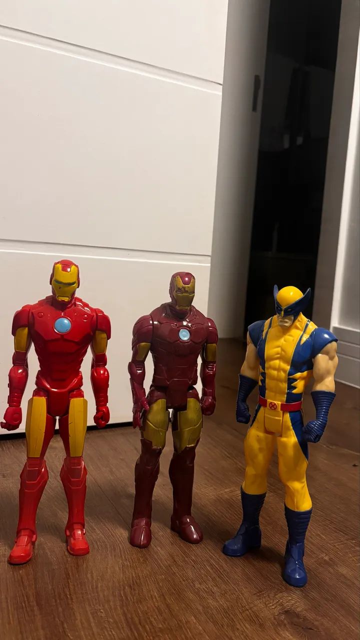Coleção 6 Bonecos Marvel Titan Hero 30cm - Thor, Wolverine, Cap, Iron Man e War Machine - Foto 2