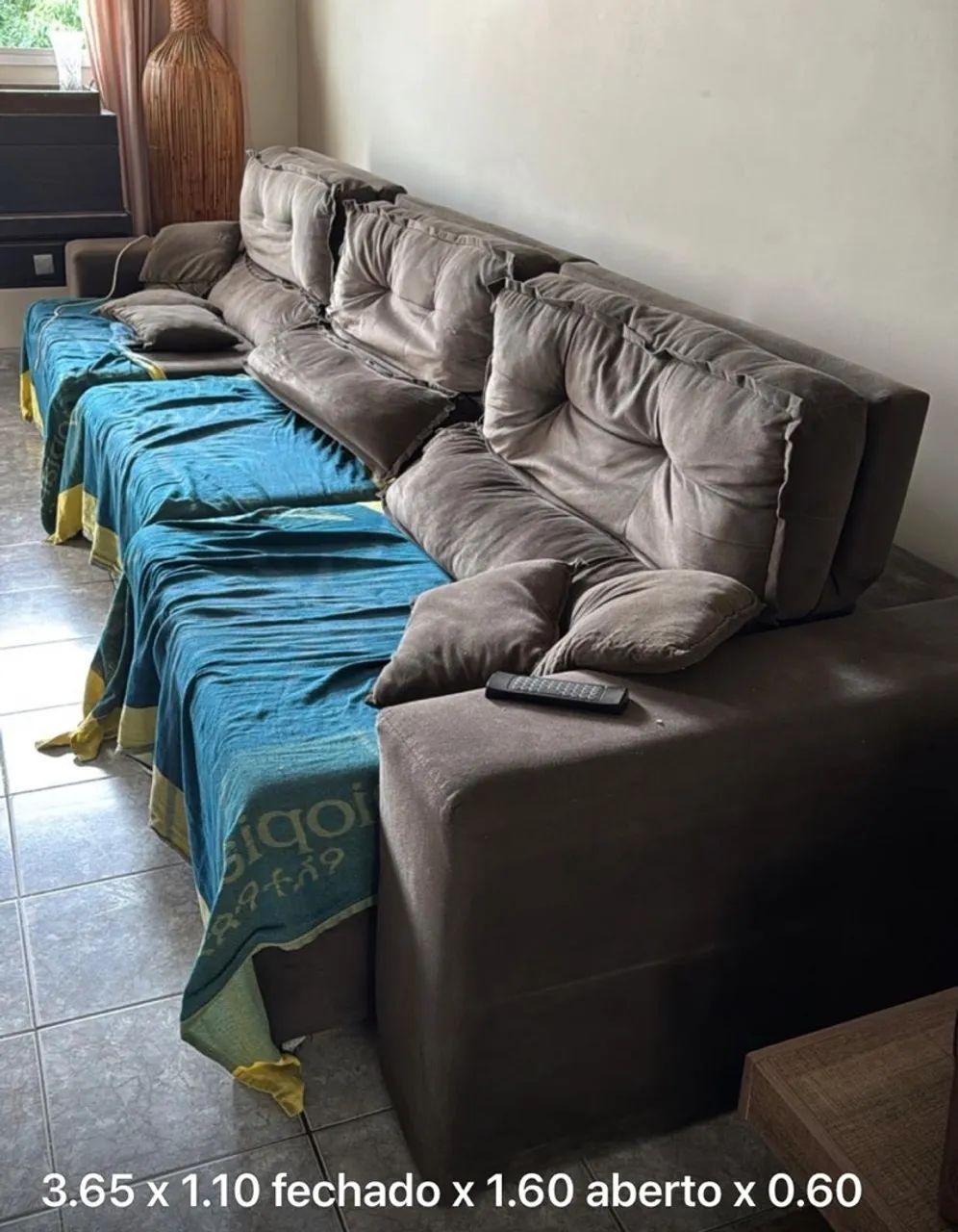 Sofá retrátil 3 lugares 