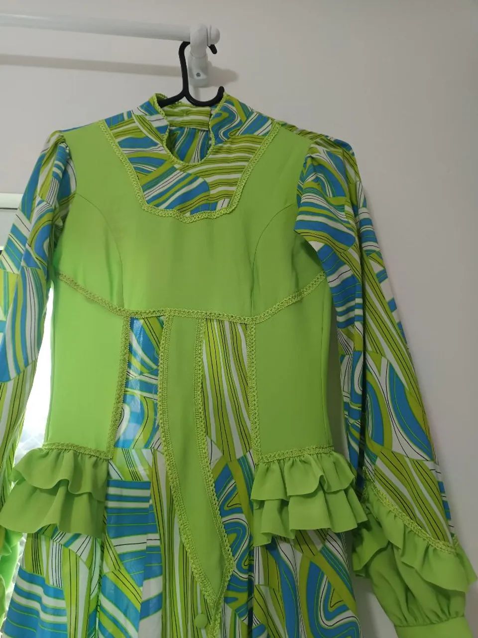 Vestido prenda verde e azul - Foto 5