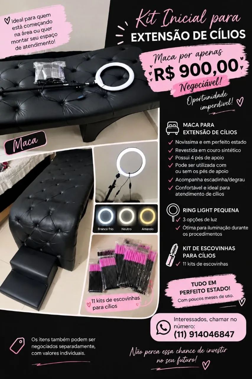 Maca para extensão de cílios 
