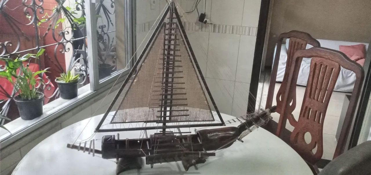 Barco de bambu decorativo  - Foto 2