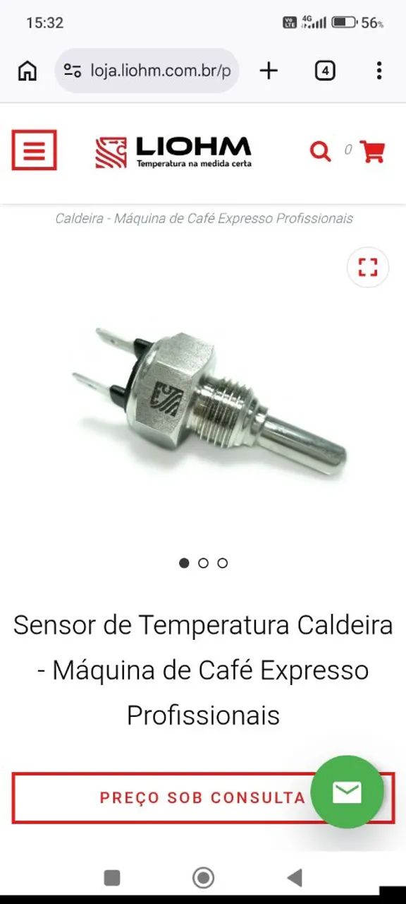 Sensor temperatura máquina de café 
