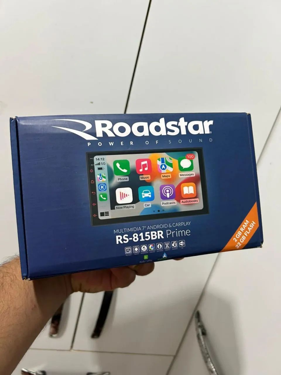 Multimídia com CarPlay Roadesta 7 polegadas 