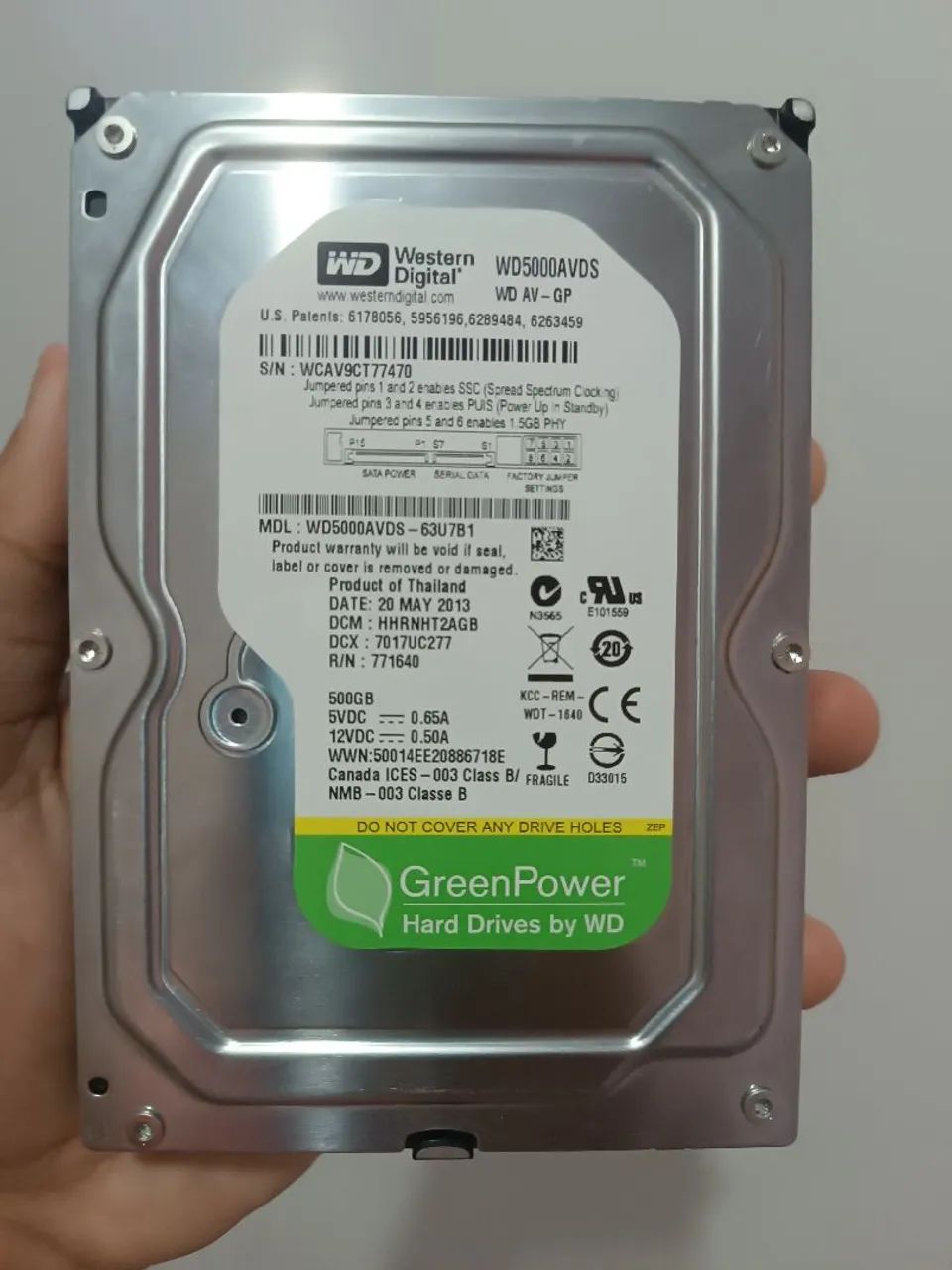 Hdd 500gb W.D Green