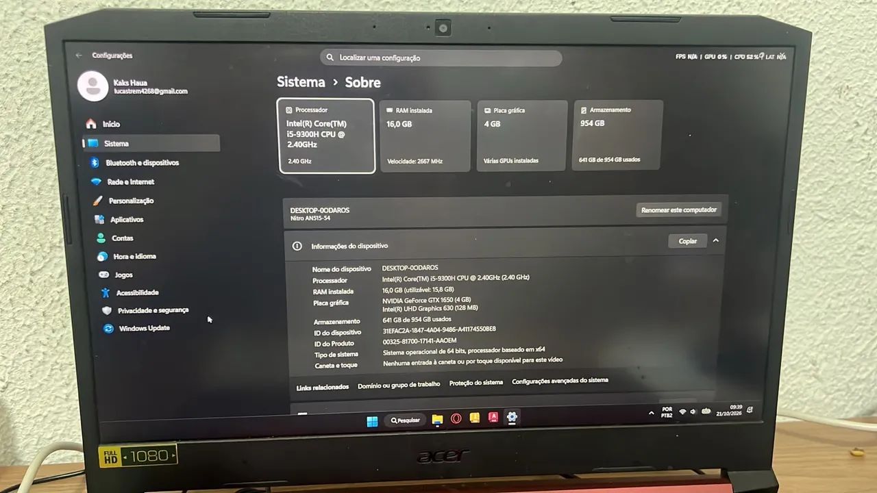 Notebook Gamer Acer Nitro ( Leia ) - Foto 2