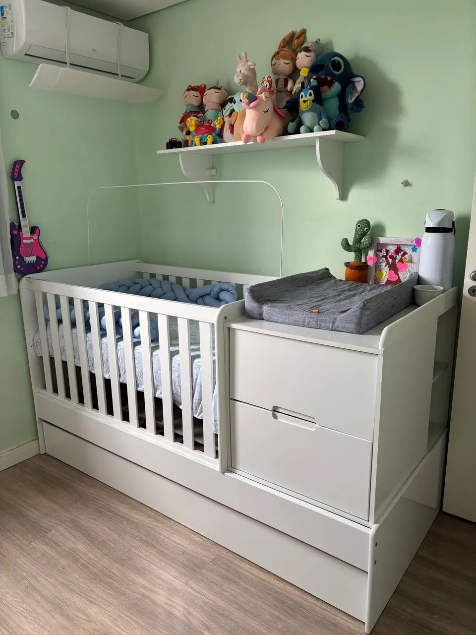 Berço Cama Multifuncional com Cama Auxiliar 2 Gavetas - Foto 4