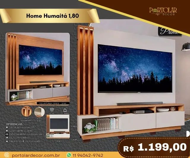 Home Humaitá 1,80, a pronta entrega 