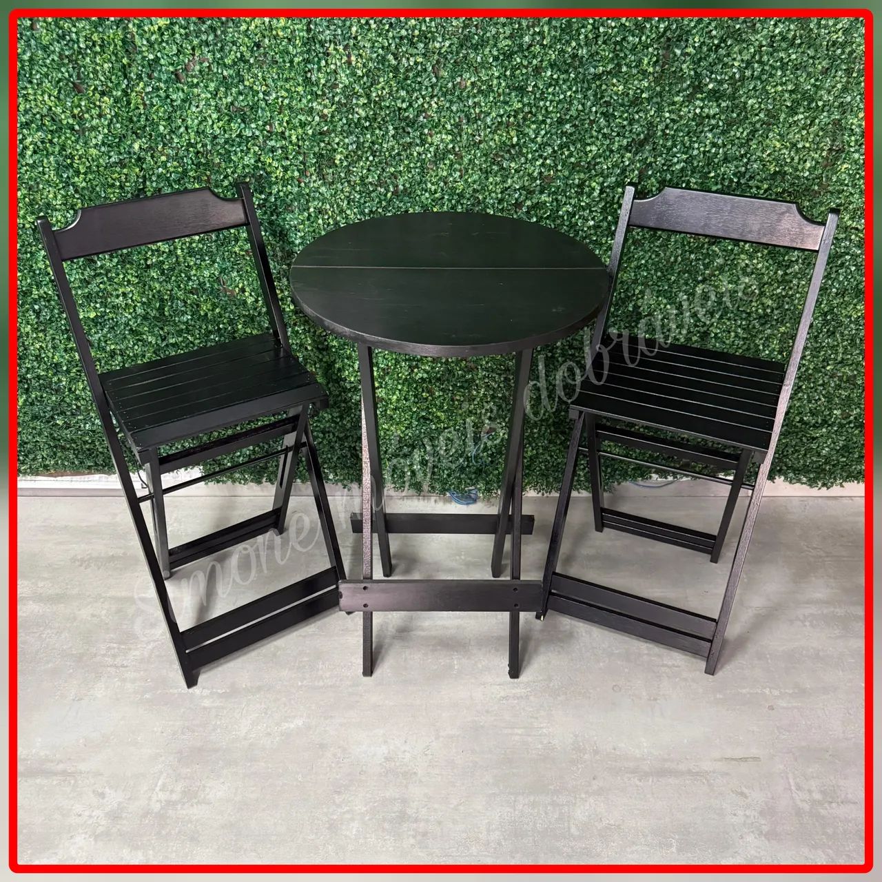 Mesa bistro dobrável com 2 bancos  - Foto 4