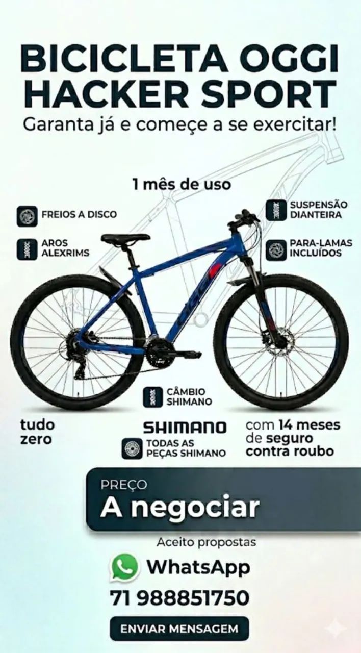 Bicicleta oggy hacker Sport