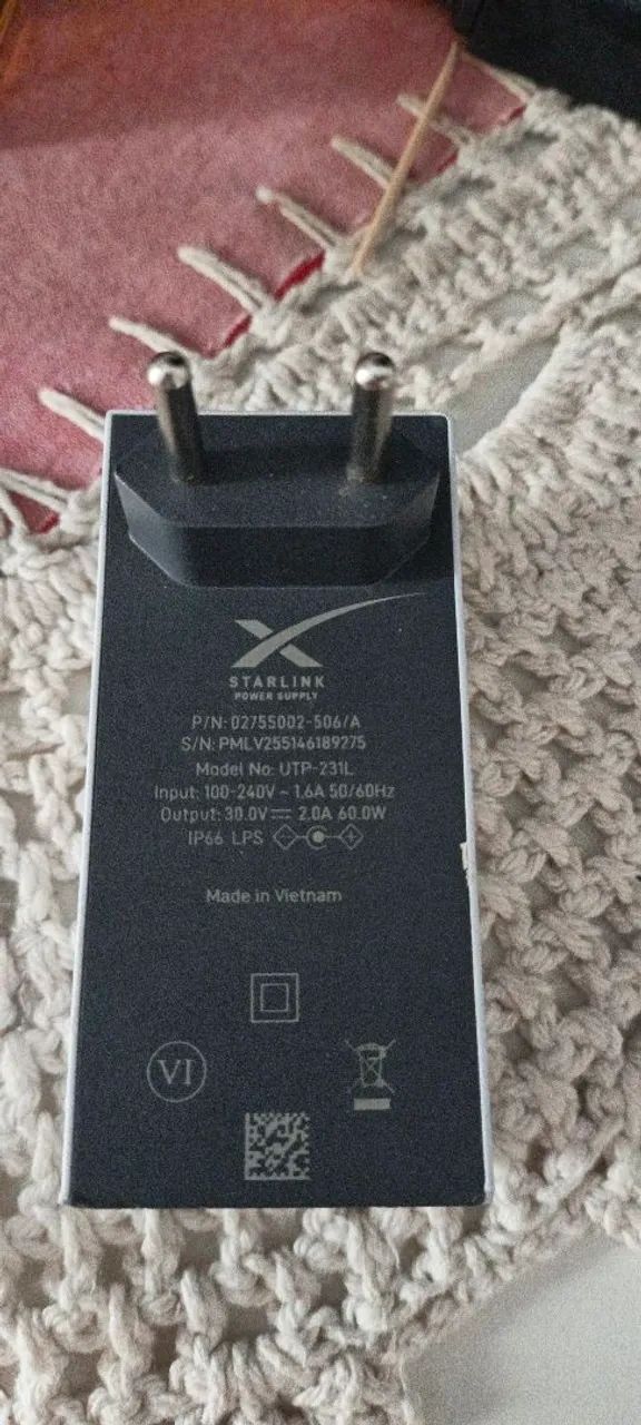 Fonte de alimentação starlink mini