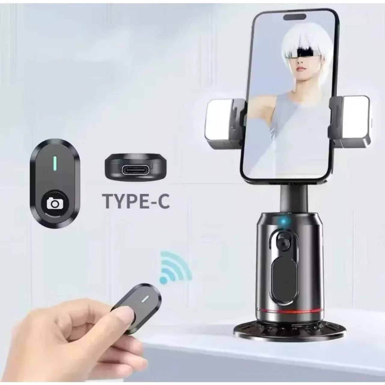 Suporte de mesa com rastreamento facial e Led - Foto 4