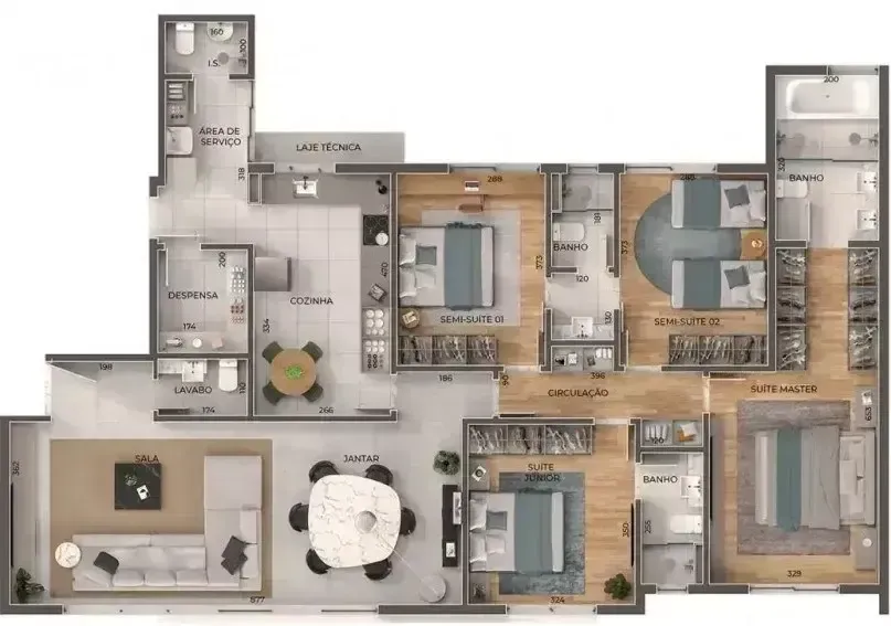 PLANTA 156m²