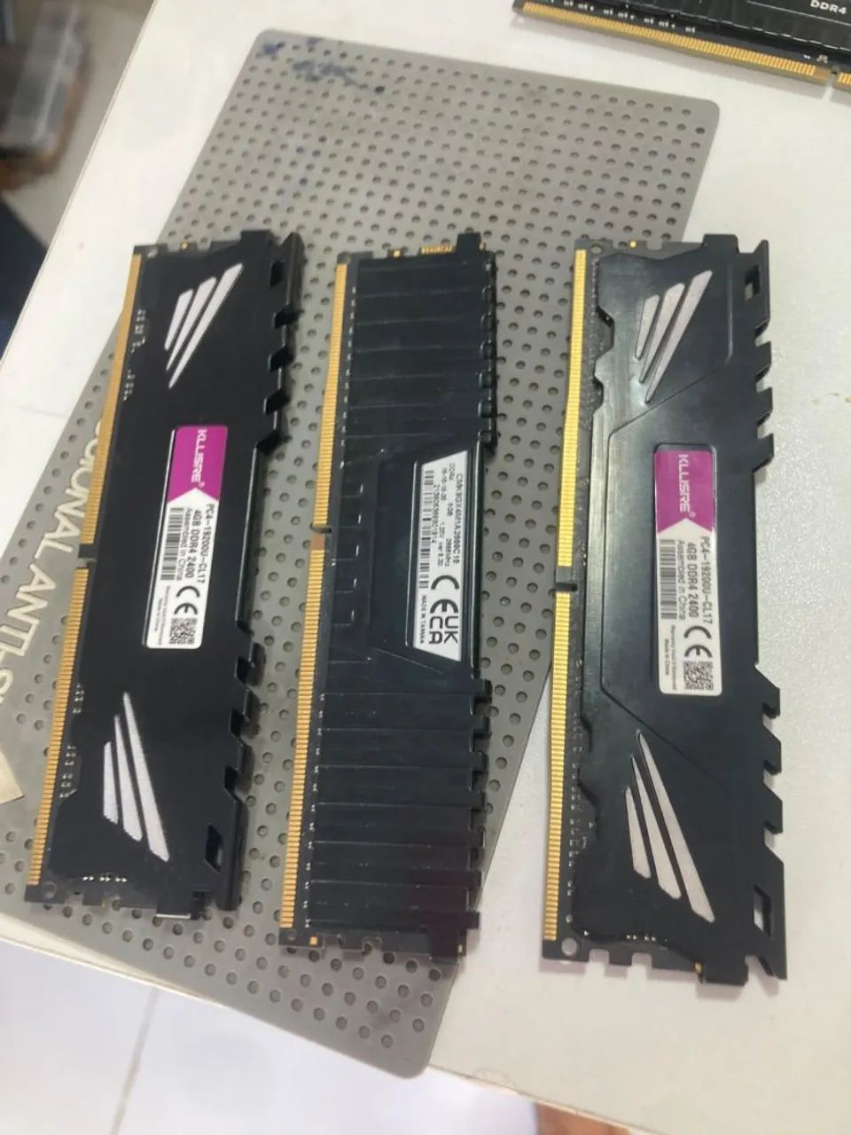 Memória Ram tenho 1 de 8GB 2 de 4GB 
