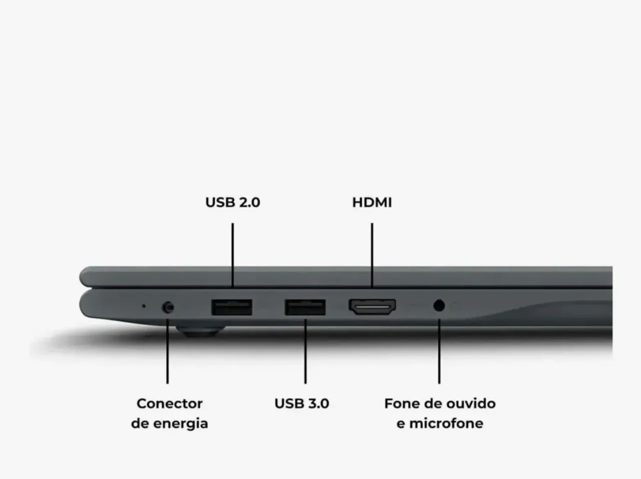 Notebook Positivo Vision C14 8gb 128gb 14 Hd Windows 11 Cinza - Foto 2