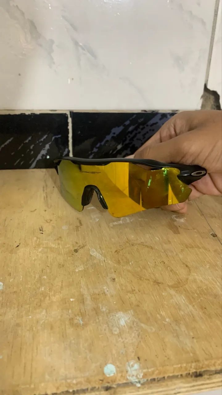Óculos de Sol Oakley Radar EV Path Preto e Amarelo - Foto 3