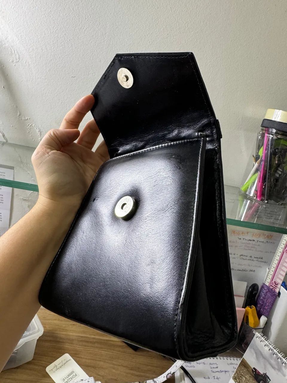 Bolsa mão couro legítimo - Foto 5