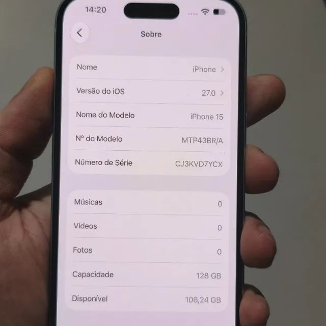 Apple Iphone 15 128GB Branco 128GB Bateria 100%  - Foto 5