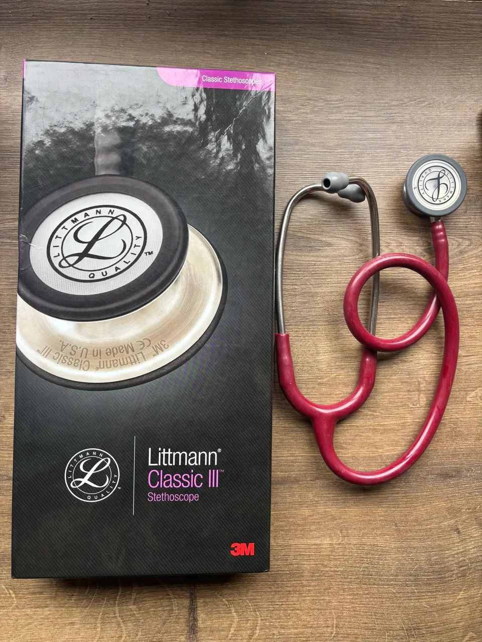 Estetoscópio Littmann Vinho Classic III - em estado de novo - Foto 2