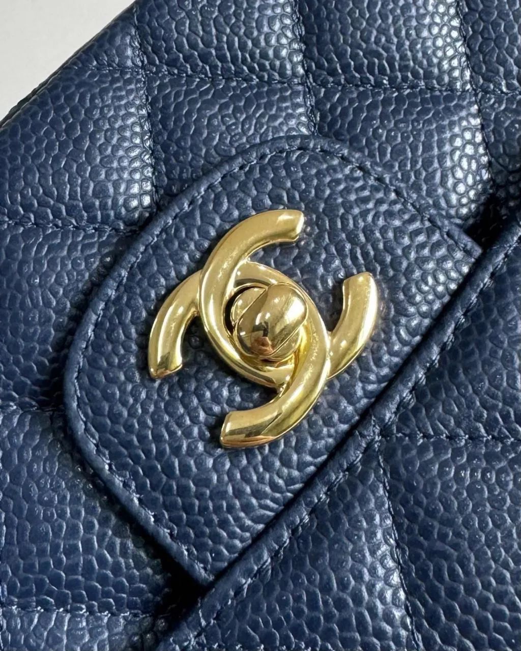 Bolsa Chanel azul em couro  - Foto 3