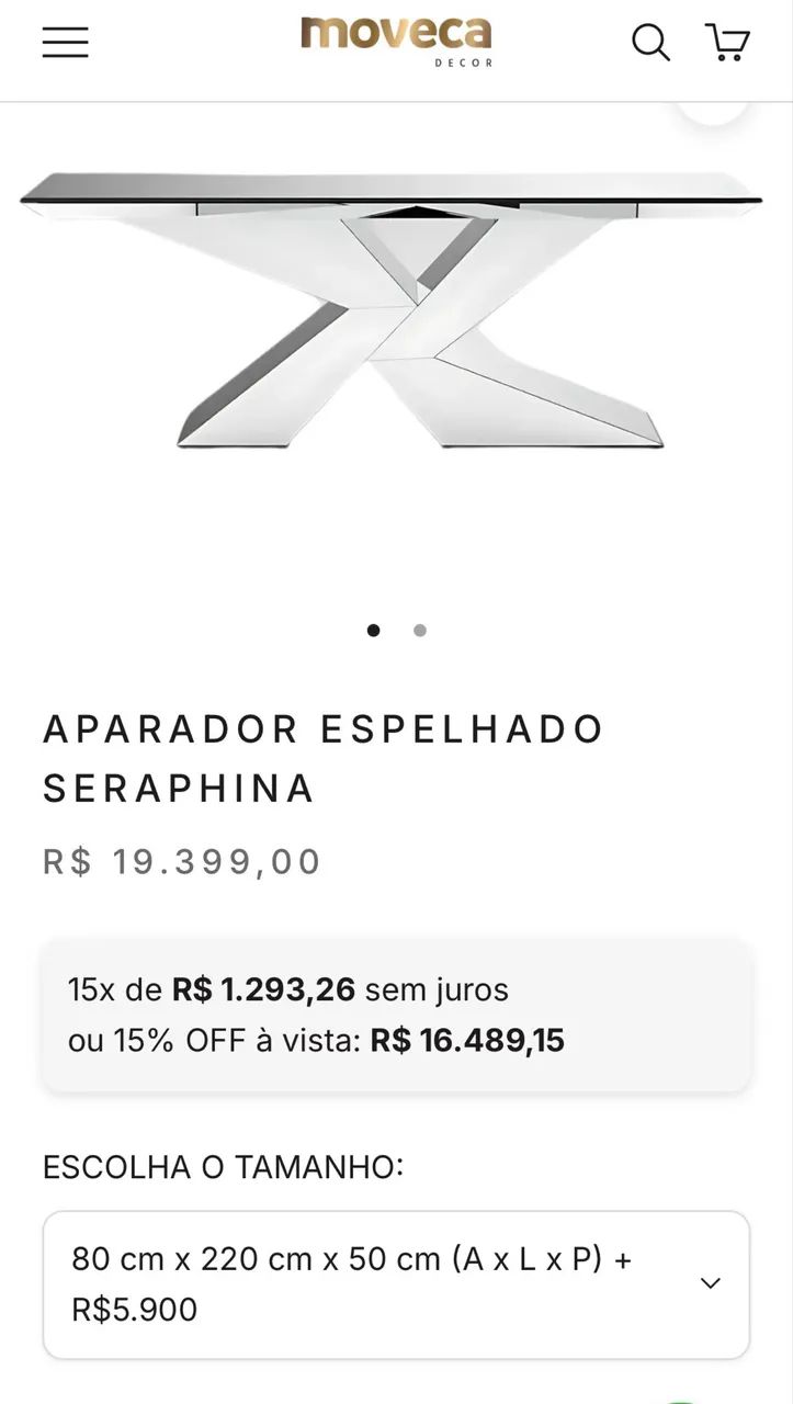 Aparador Espelhado de luxo - Foto 2